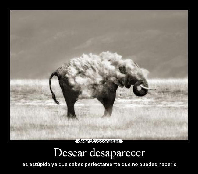 Desear desaparecer -