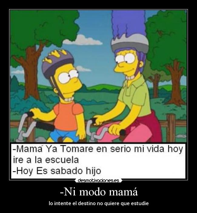 -Ni modo mamá -