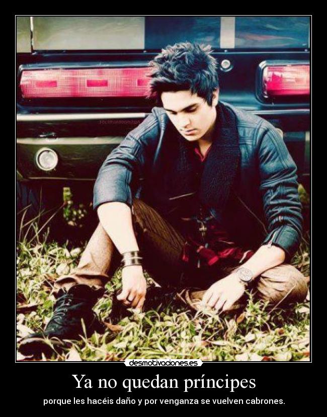 Ya no quedan príncipes - porque les hacéis daño y por venganza se vuelven cabrones.