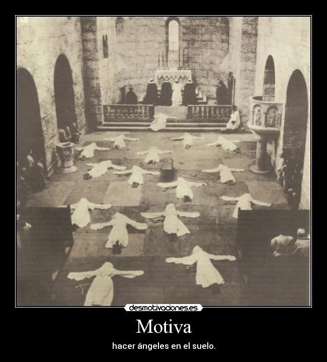 Motiva - hacer ángeles en el suelo.