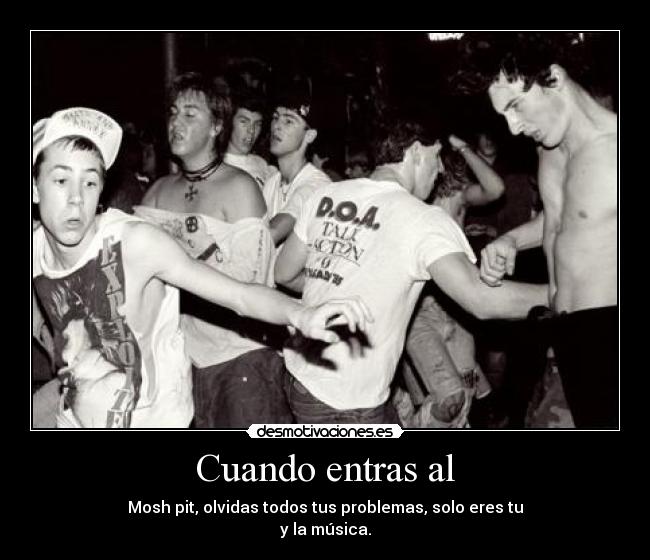 carteles mosh pit desmotivaciones