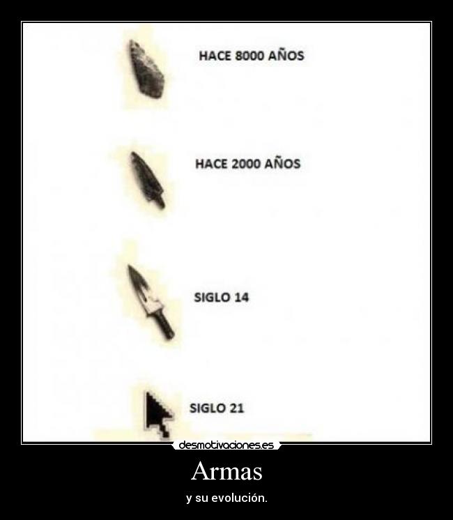 Armas - y su evolución.