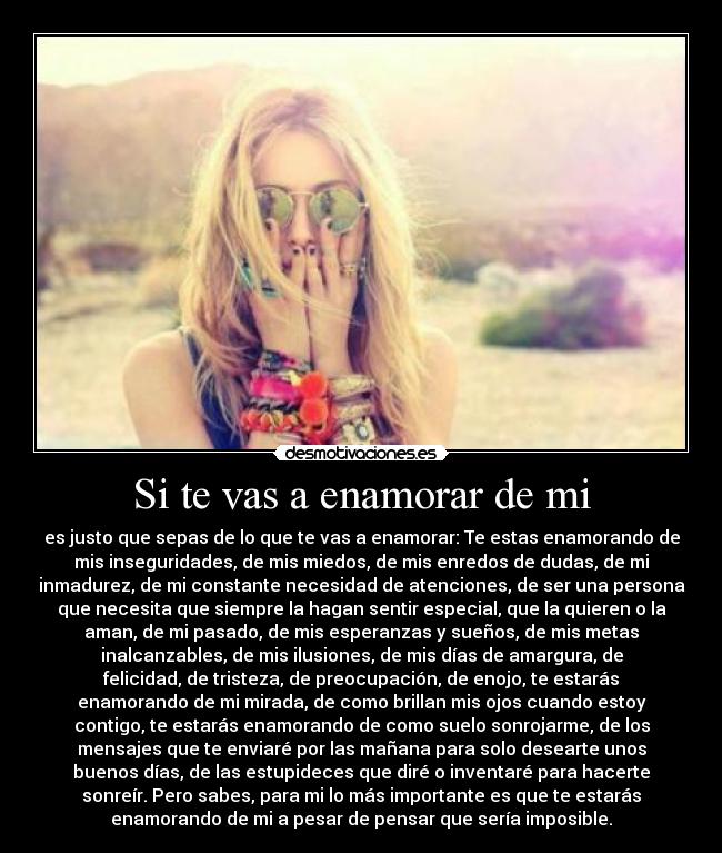 Si te vas a enamorar de mi -