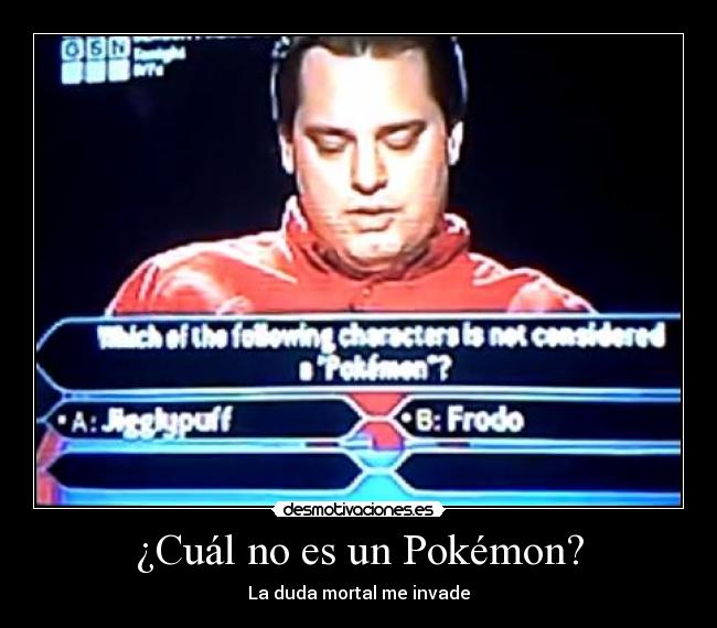 ¿Cuál no es un Pokémon? - La duda mortal me invade