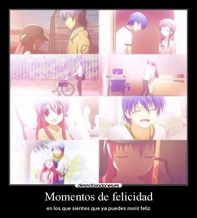 carteles felicidad angelbeats anime megusta elanime pixilin desmotivaciones