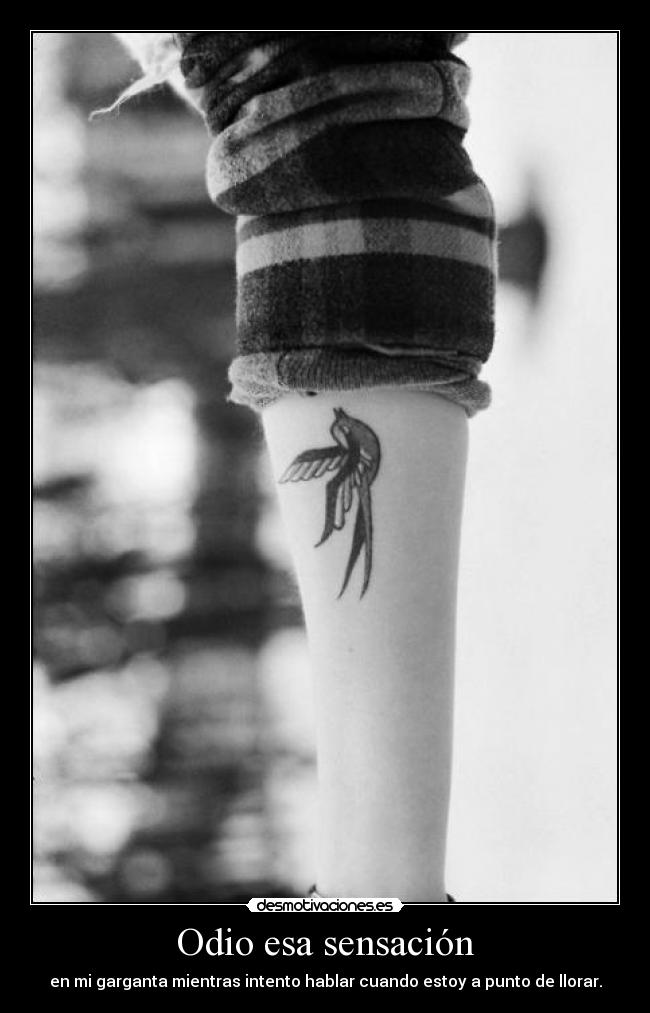 Odio esa sensación - 