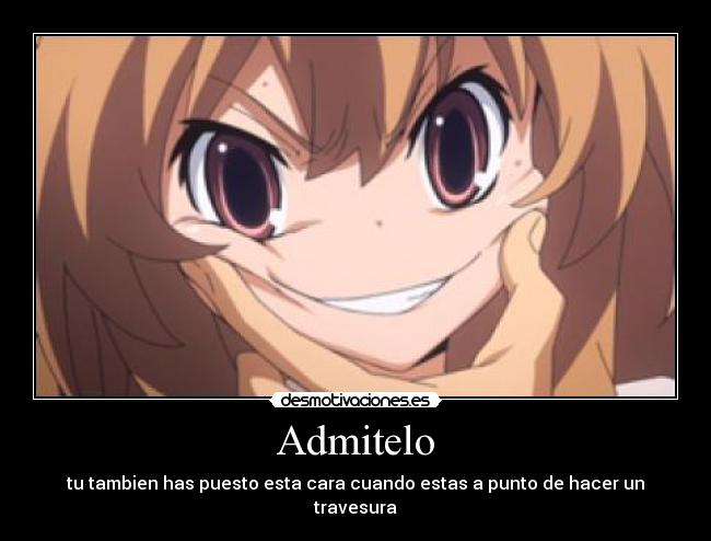 Admitelo - tu tambien has puesto esta cara cuando estas a punto de hacer un travesura