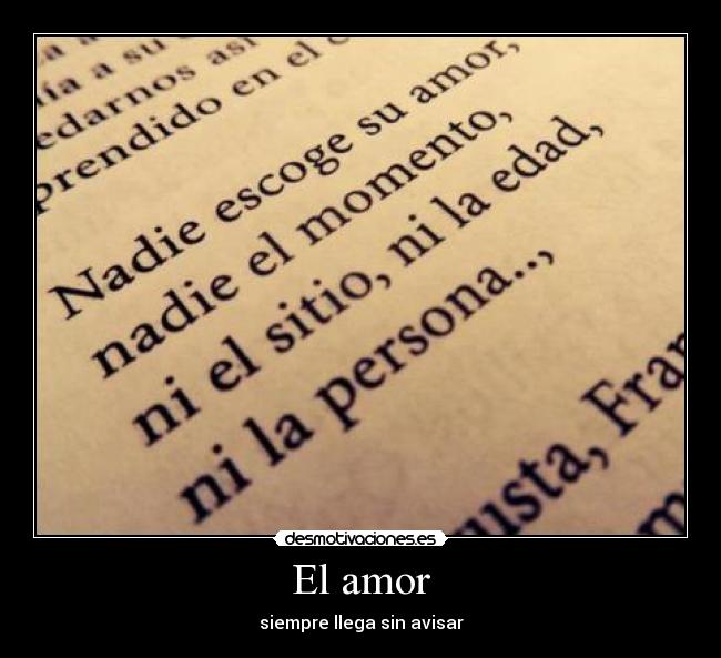 El amor -