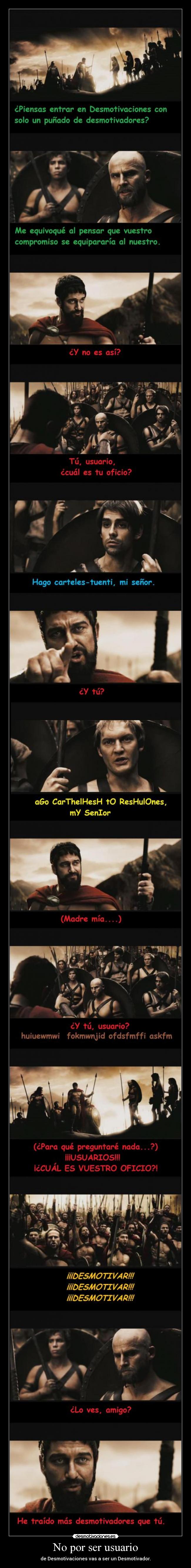 No por ser usuario - 