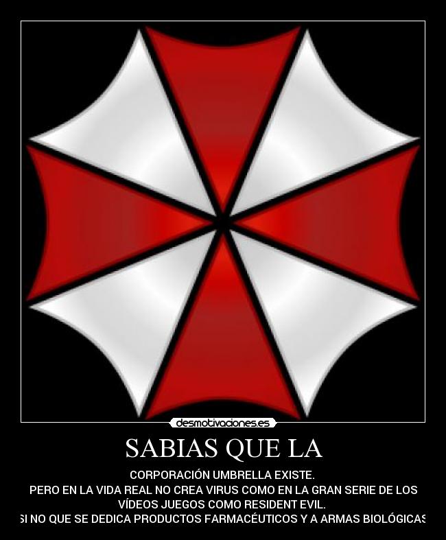 carteles resident evil corporacion umbrella desmotivaciones