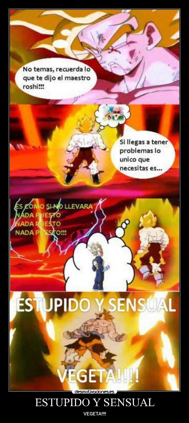 ESTUPIDO Y SENSUAL - VEGETA!!!!