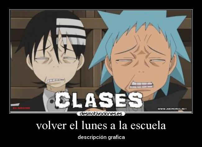 volver el lunes a la escuela - descripción grafica
