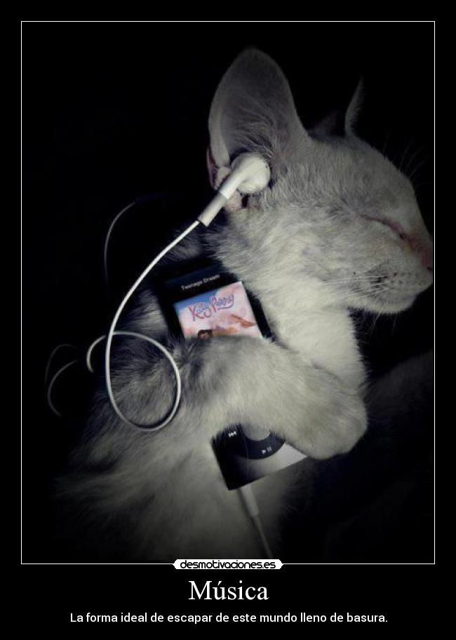 Música - La forma ideal de escapar de este mundo lleno de basura.