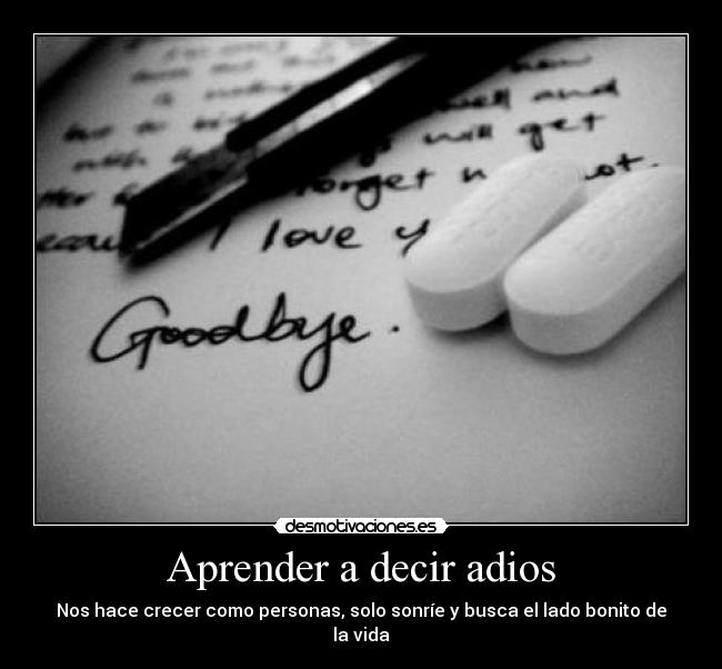 Aprender a decir adios -