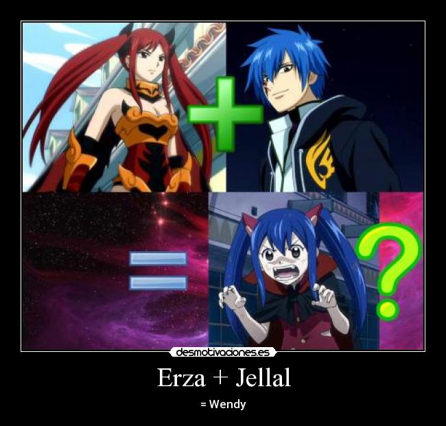 carteles anime manga otaku fairy tail erza jellal wendy desmotivaciones