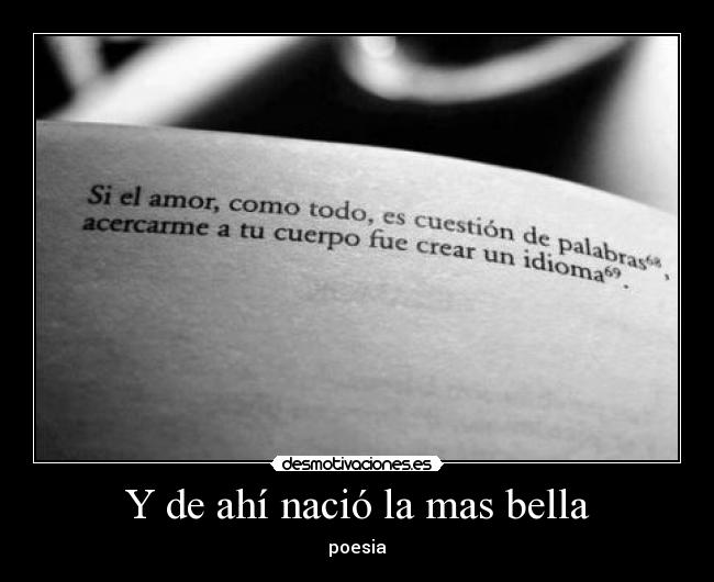 Y de ahí nació la mas bella - 