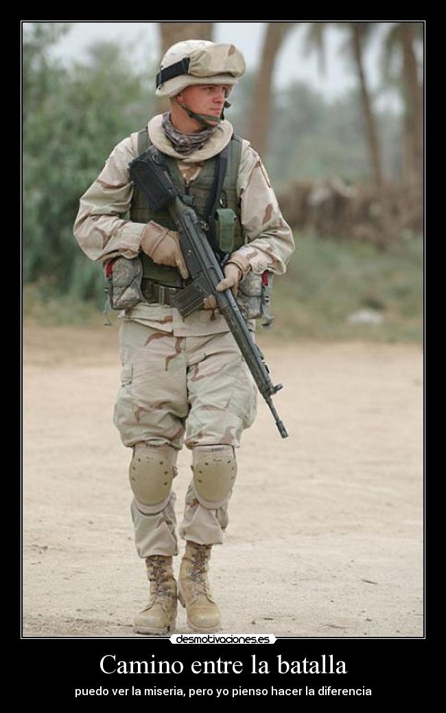 Camino entre la batalla -