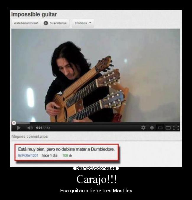 Carajo!!! - Esa guitarra tiene tres Mastiles