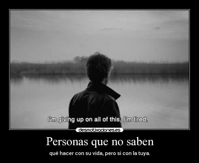 Personas que no saben - 