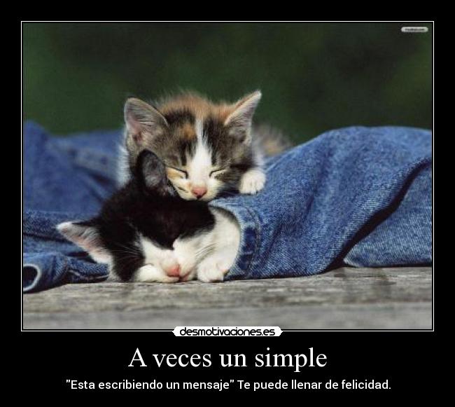 A veces un simple - Esta escribiendo un mensaje Te puede llenar de felicidad.