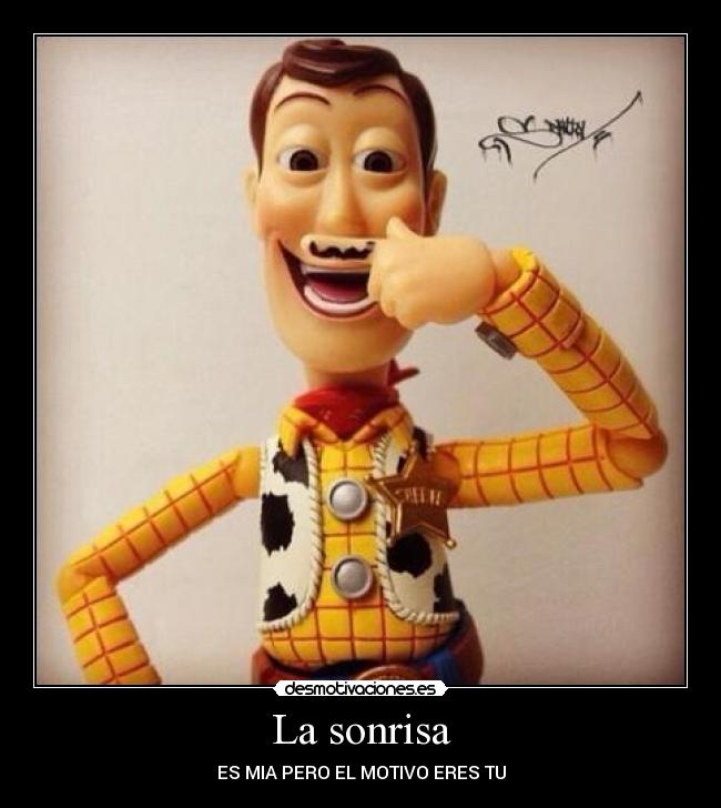 carteles sonrisa sonrisa mia pero motivo eres desmotivaciones