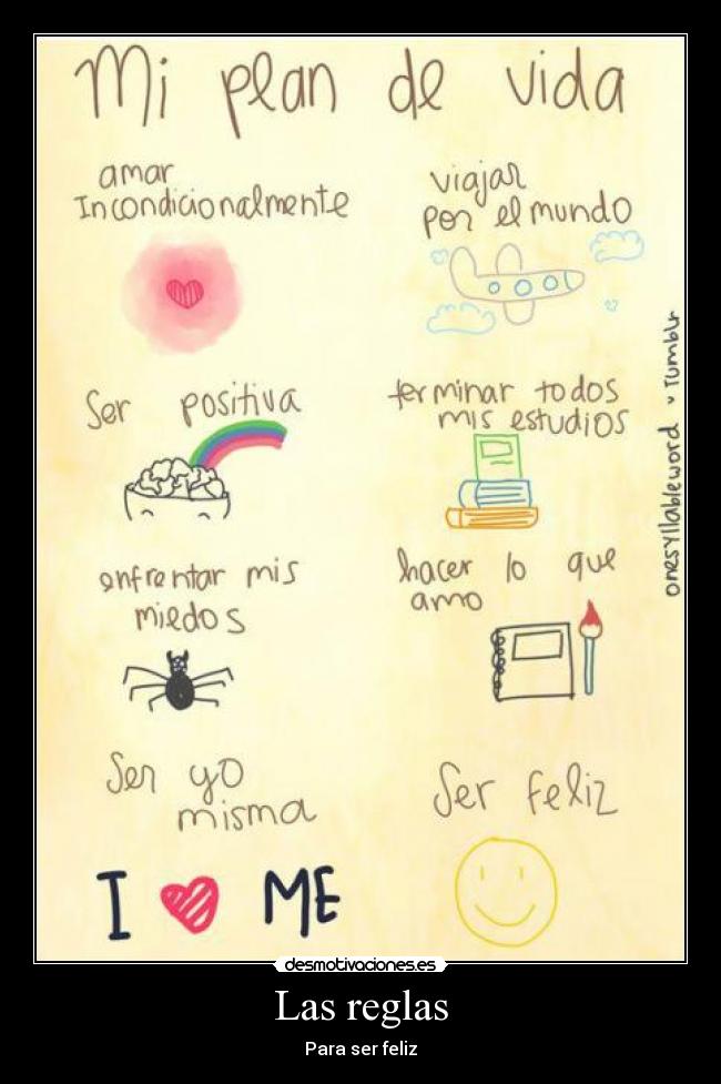 Las reglas - Para ser feliz