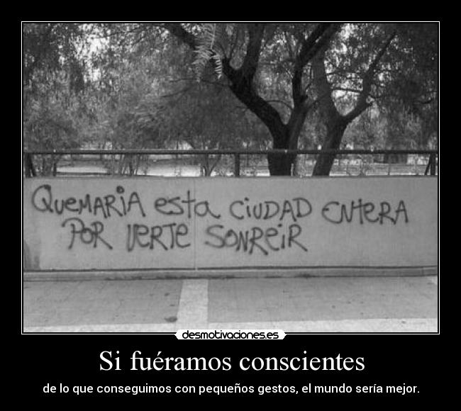 Si fuéramos conscientes -