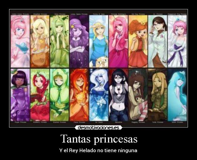 carteles hora aventura aventuras rey helado marceline princesa flama fionna dulce princesa desmotivaciones