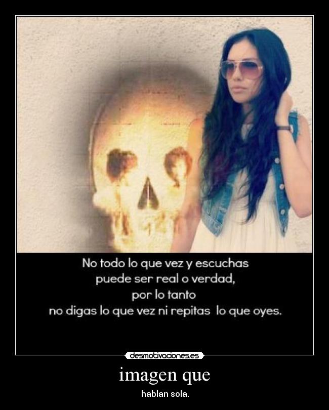 imagen que - hablan sola.