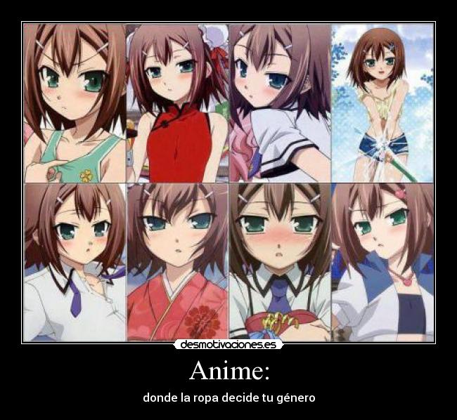 Anime: - donde la ropa decide tu género