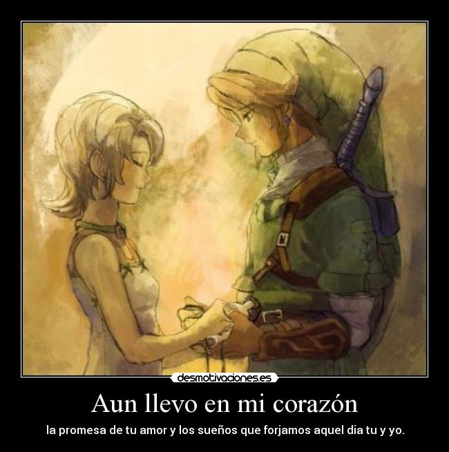 carteles corazon anime videojuegos link zelda frases pareja amor corazon desmotivaciones