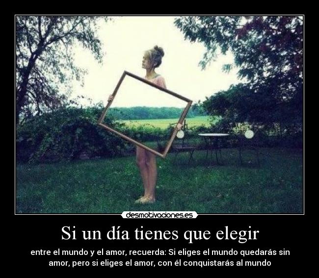 Si un día tienes que elegir -