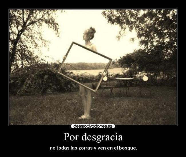 Por desgracia - no todas las zorras viven en el bosque.