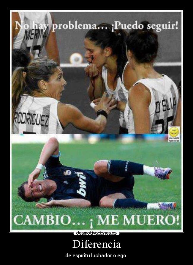 Diferencia - de espíritu luchador o ego .