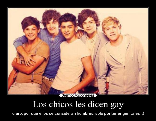 Los chicos les dicen gay - claro, por que ellos se consideran hombres, solo por tener genitales :)