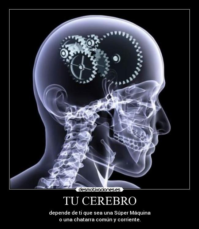 TU CEREBRO - depende de ti que sea una Súper Máquina
o una chatarra común y corriente.