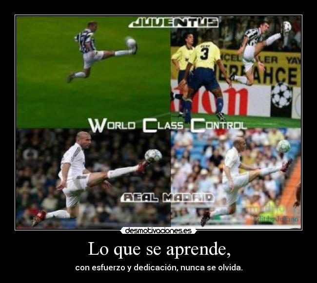 Lo que se aprende, - con esfuerzo y dedicación, nunca se olvida.