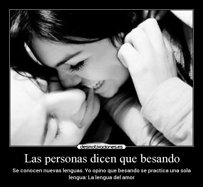 Las personas dicen que besando - 