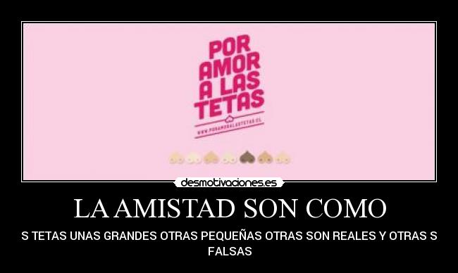 LA AMISTAD SON COMO -