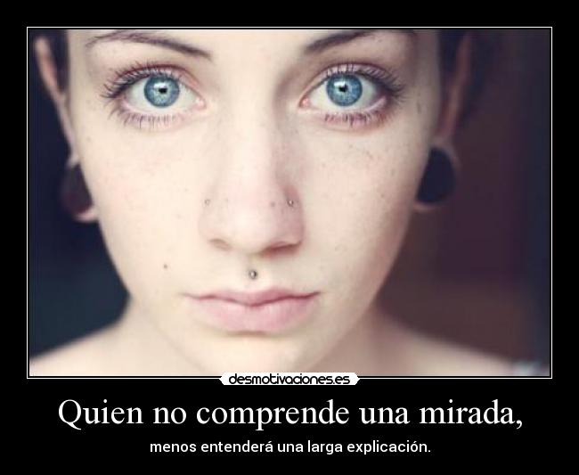 Quien no comprende una mirada, - menos entenderá una larga explicación.