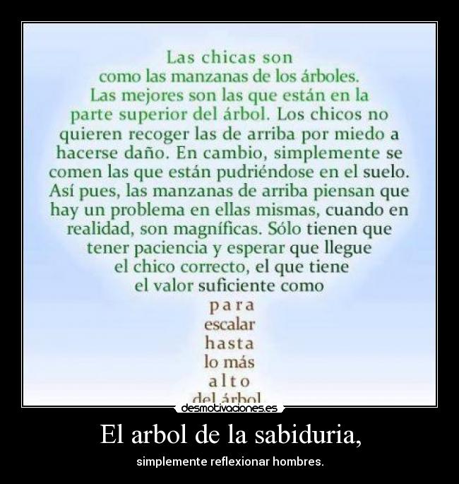 El arbol de la sabiduria, - simplemente reflexionar hombres.