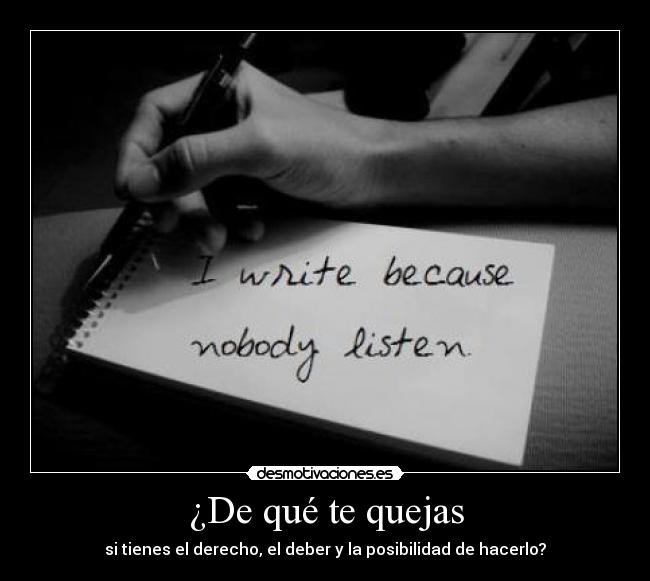 ¿De qué te quejas - 