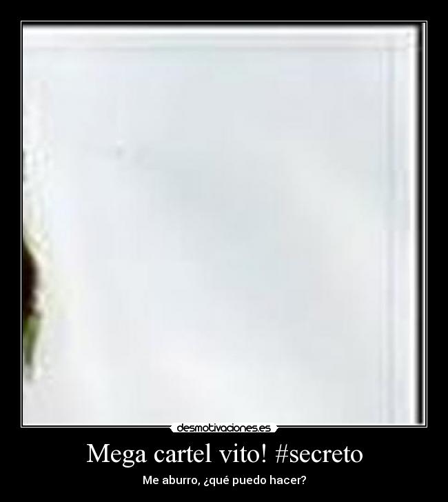 Mega cartel vito! #secreto - Me aburro, ¿qué puedo hacer?