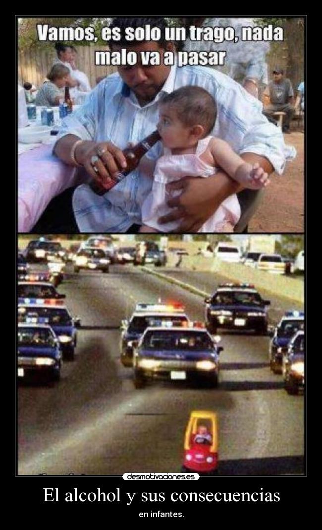 El alcohol y sus consecuencias - en infantes.