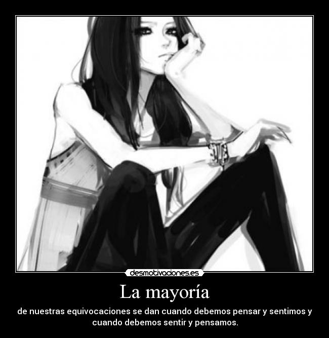 carteles anime manga equivocaciones sentir pensar desmotivaciones