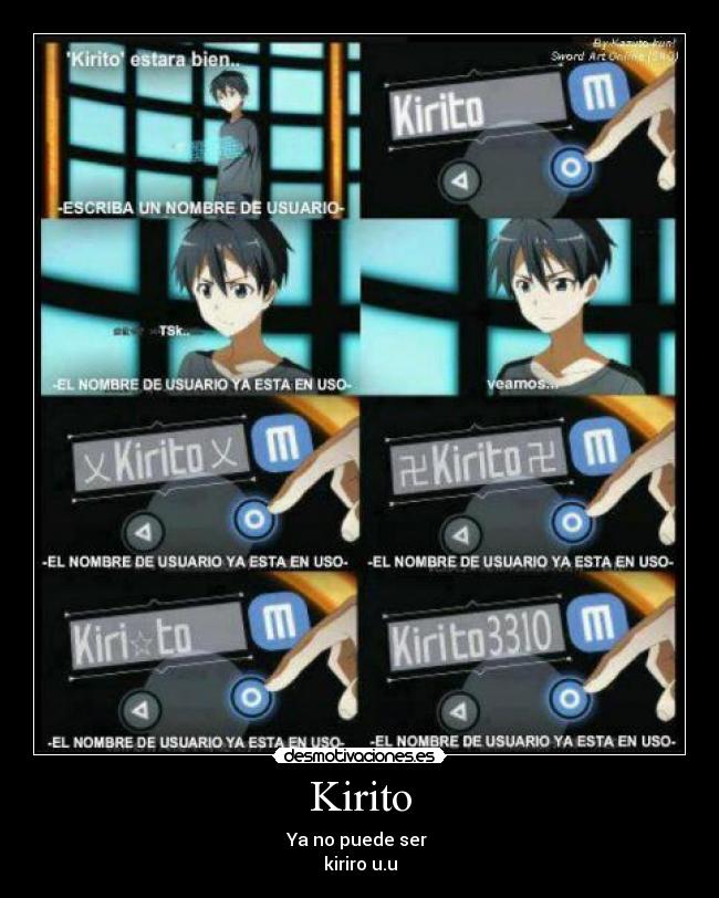 carteles sao anime kirito vida juego desmotivaciones