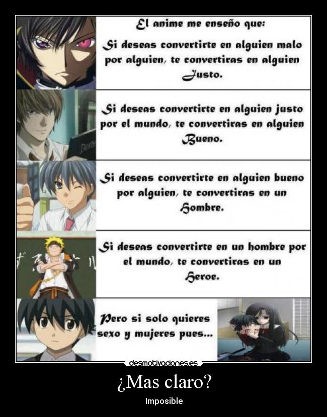 carteles anime lelouch kira tomoya naruto makoto desmotivaciones