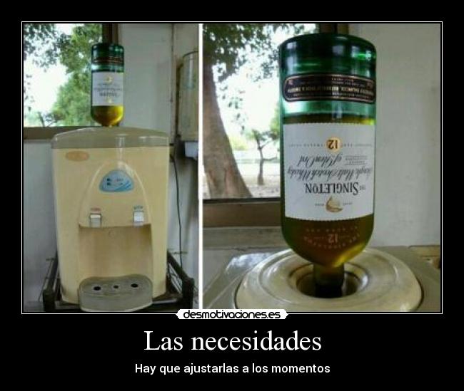 Las necesidades - Hay que ajustarlas a los momentos