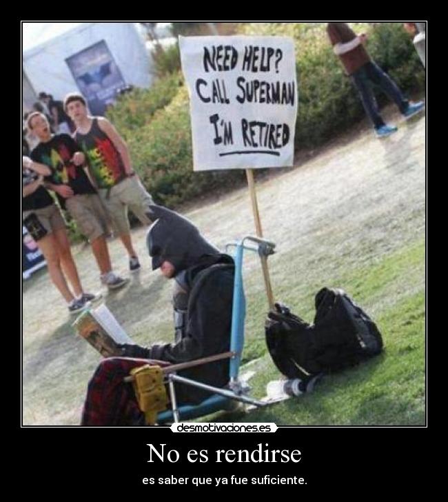 No es rendirse - 