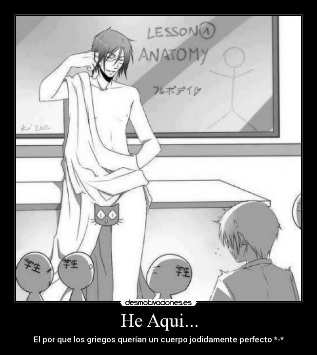 carteles sebastian kuroshitsuji griegos jodidamente perfecto cuerpo desmotivaciones